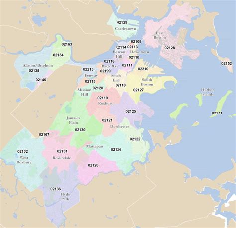 Zip Codes Boston Map Claudetemaki